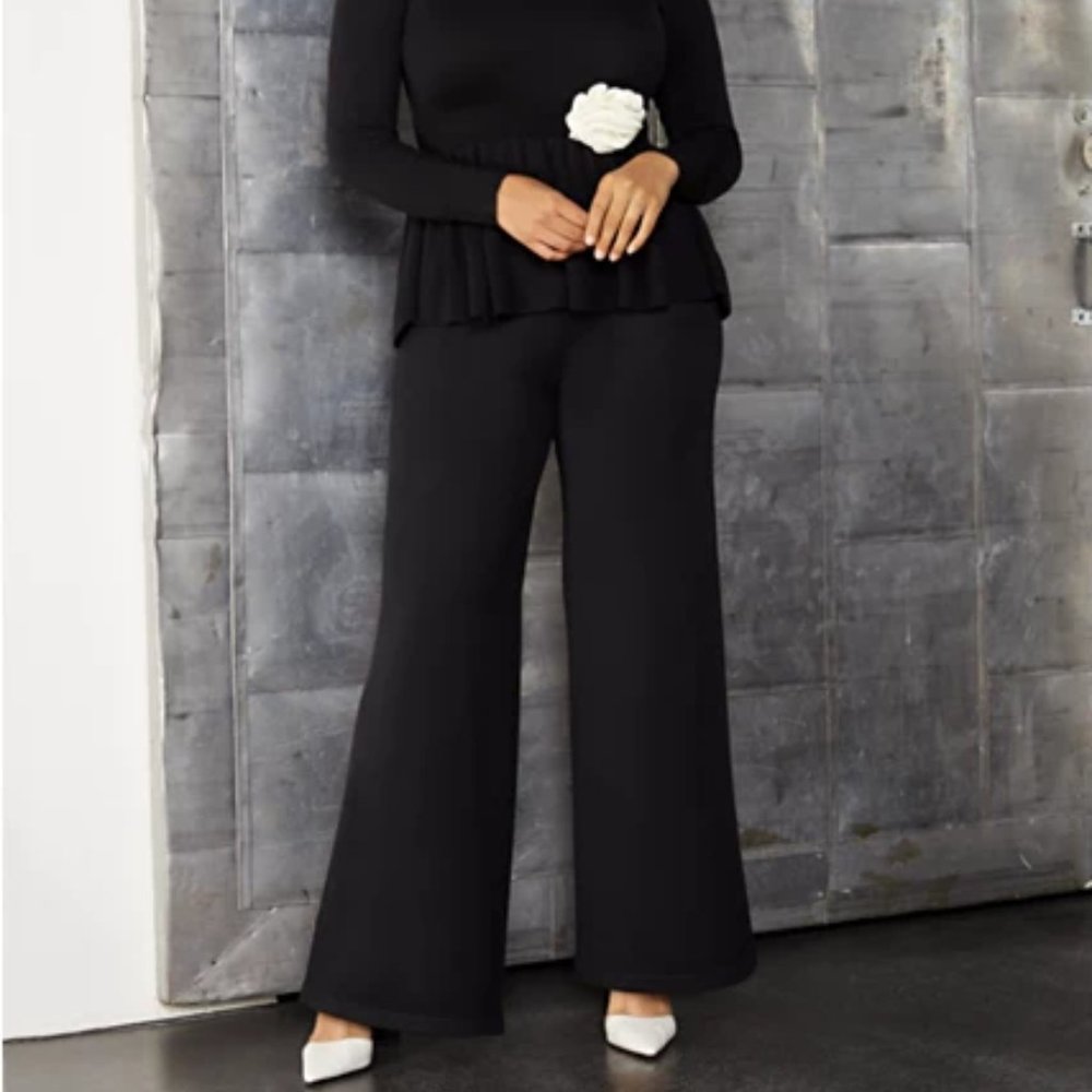 High-Waisted Sweater Palazzo Pant--New York and Company